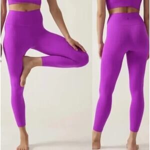Athleta Transcend 7/8 Tight Legging Womens XL Purple High Rise Stretch Yoga Soft